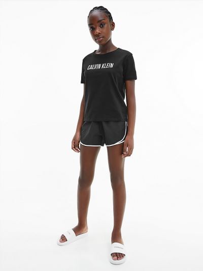 Calvin Klein Ruhák HU020826 | Calvin Klein Intense Power Cropped Lány Strand Póló Fekete